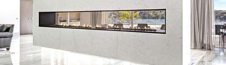 Lowline Double Sided Open Gas Fireplace