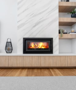 Kemlan Celestial 900 inbuilt slow combustion wood fireplace