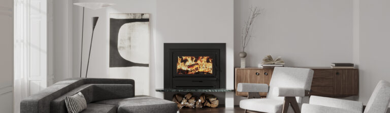 halo 800 Slow combustion wood fireplace insert
